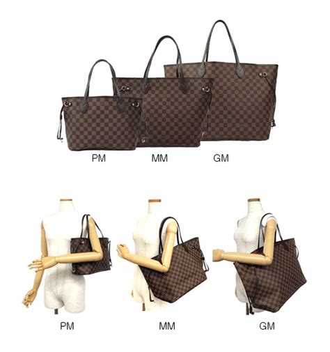 neverfull lv bag sizes|louis vuitton tote size chart.